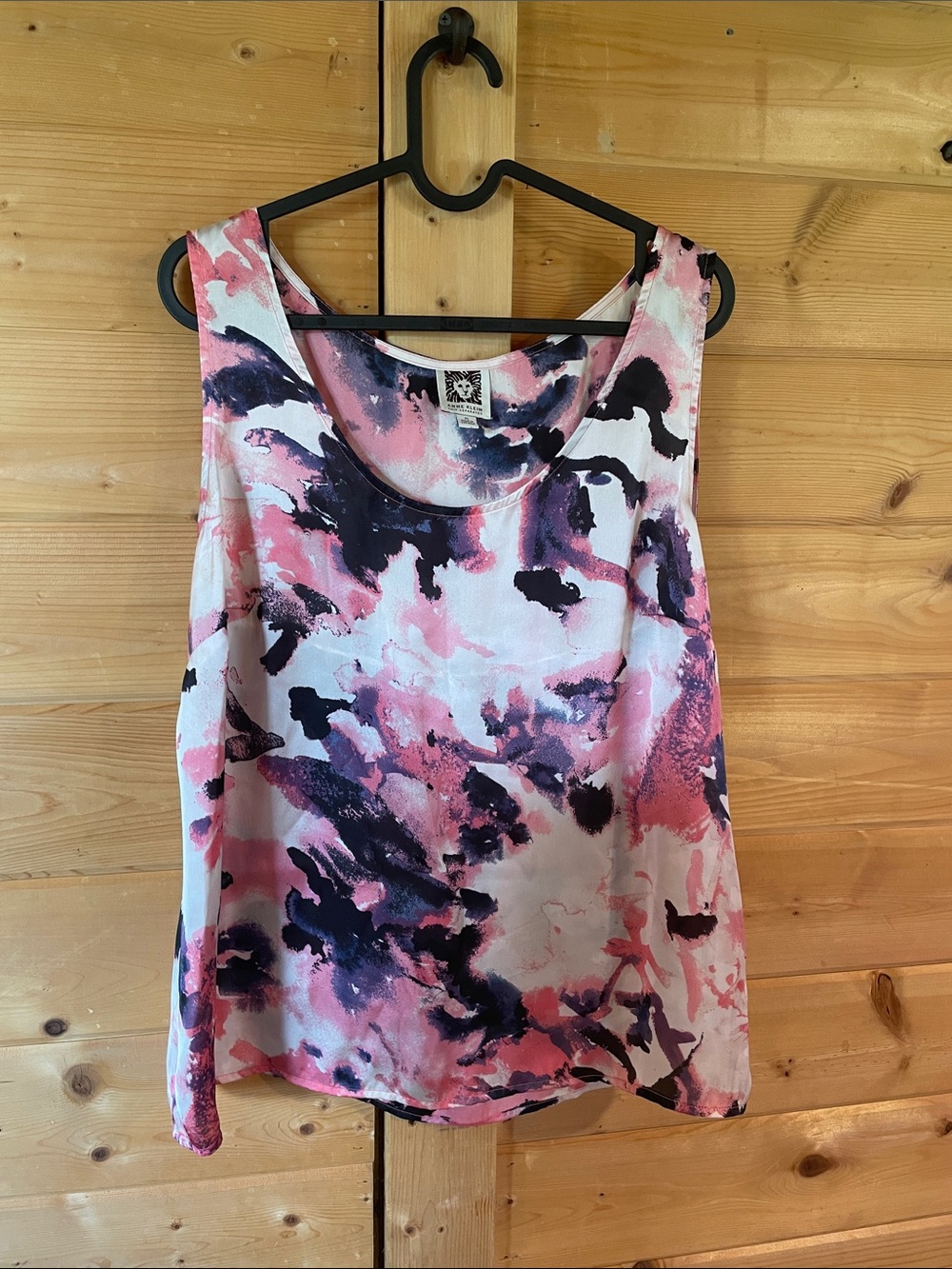 Anne Klein Pink & Purple Watercolor Print Tank